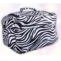 Wholesale professional canvas hairdresser tool bag with black and white zebra stripe