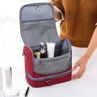 Makeup Storage Bag Large Capacity Waterproof Mildew Dry and Wet Separation Case Portable Hook Toilet Bag