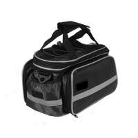 Waterproof Bicycle Trunk Bag Rear Bag Back Seat Bag with Rain Cover Shoulder Strap Bike Pannier Tail